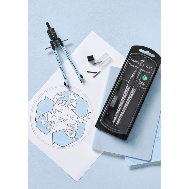 Faber-Castell Grip Compass Set - Sky Blue
