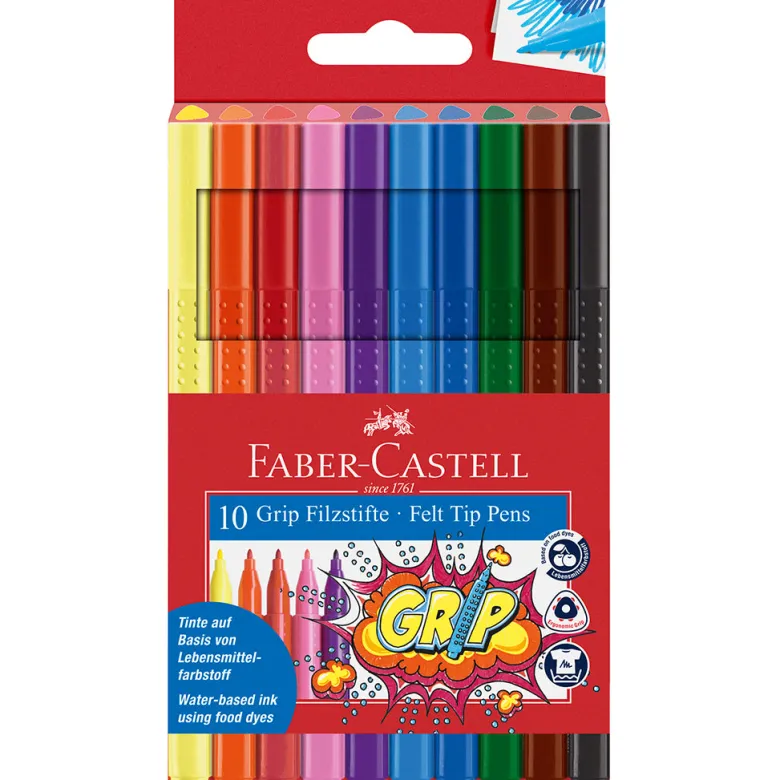 Faber-Castell, Grip Markers - Set of 10
