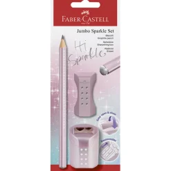 Faber-Castell 3-in-1 Jumbo Sparkle Set, Rose