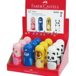 Faber-Castell Mini Pencil Sharpener and Eraser Combo, Assorted Colours