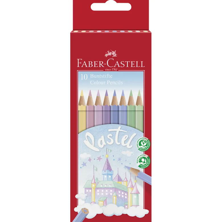 Faber-Castell, 10-Pack Colored Pencils - Pastel