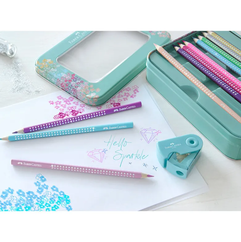 Faber-Castell Sparkle, 20 Colored Pencils in Box + Sharpener