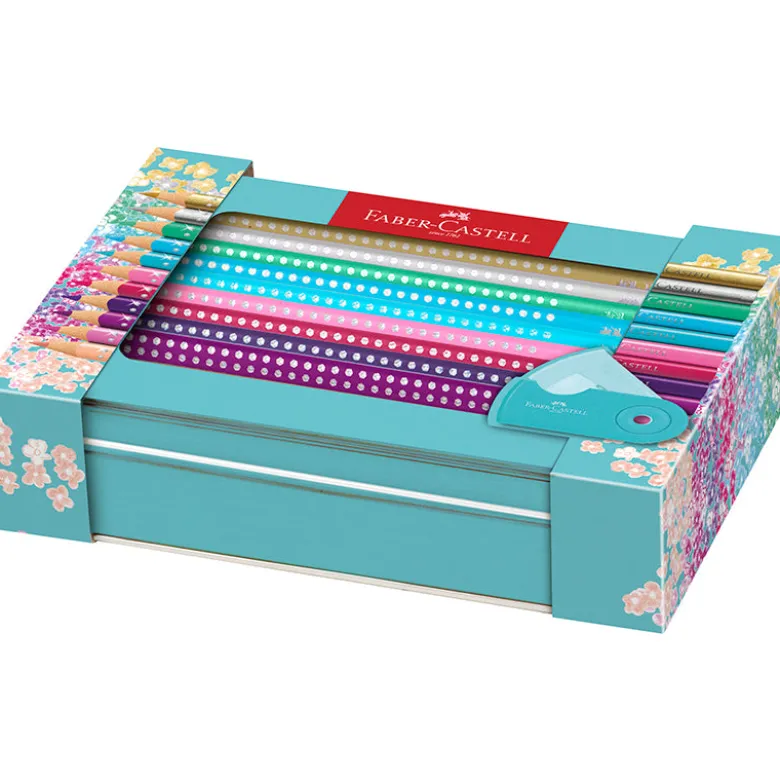 Faber-Castell Sparkle, 20 Colored Pencils in Box + Sharpener