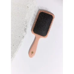 Fan Palm Hairbrush, Bloom Paddle Wet Brush – Large Rose with Glitter