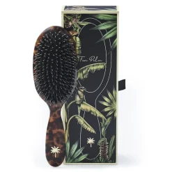 Fan Palm Premium Edition – Medium Brush with Boar and Nylon Bristles, Turtle Pattern