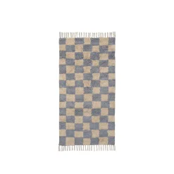 ferm Living Carpet, Mara Washable Rug, Blue/Warm Sand - 80 x 150 cm