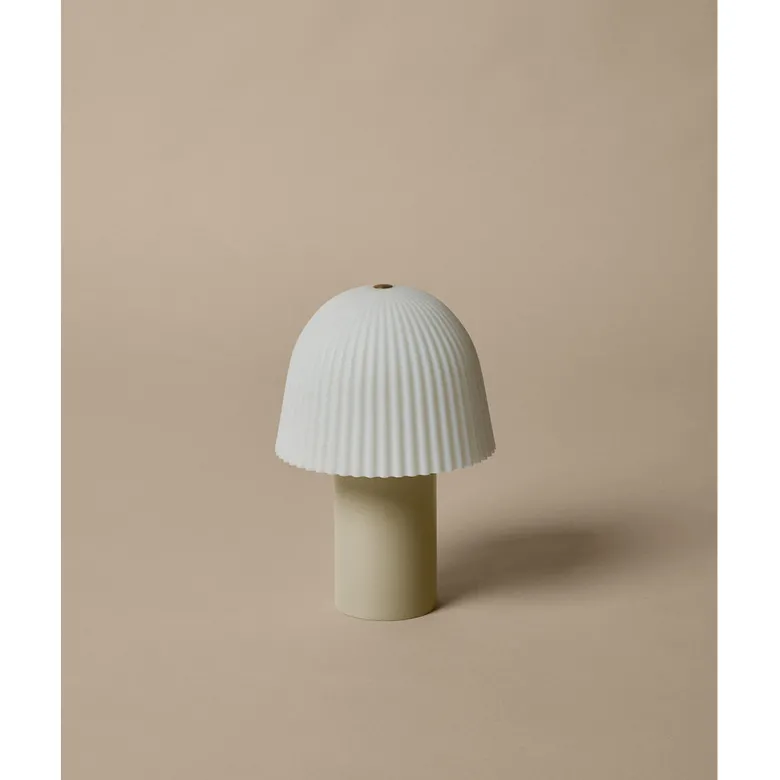 ferm Living, Frill Portable Lamp – Cashmere White