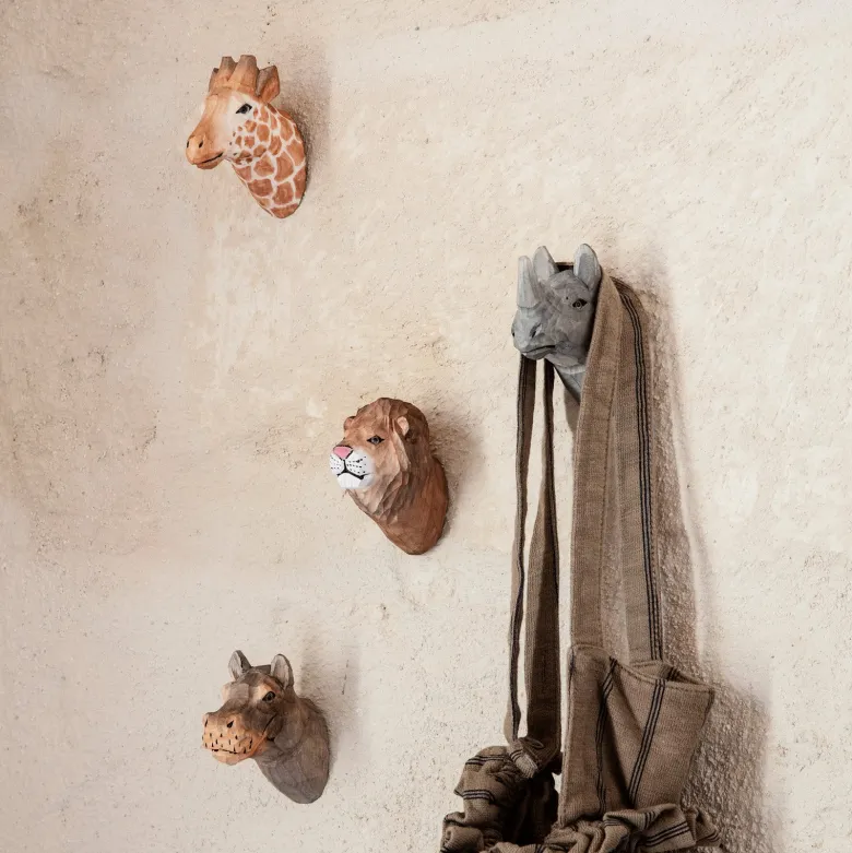 ferm Living Handcrafted Hook, Wild Life - Zebra