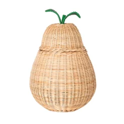 ferm Living Pear Storage, Woven Basket in Rattan