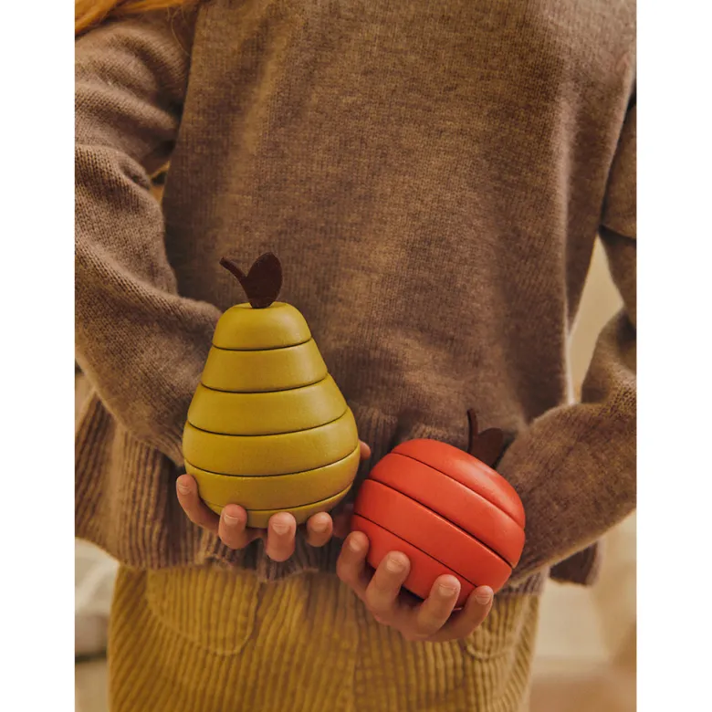 ferm Living Stackable Figures, Apple and Pear Set