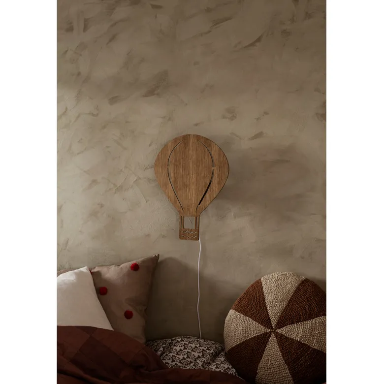 ferm Living Wall Lamp, Hot Air Balloon - Oiled Oak