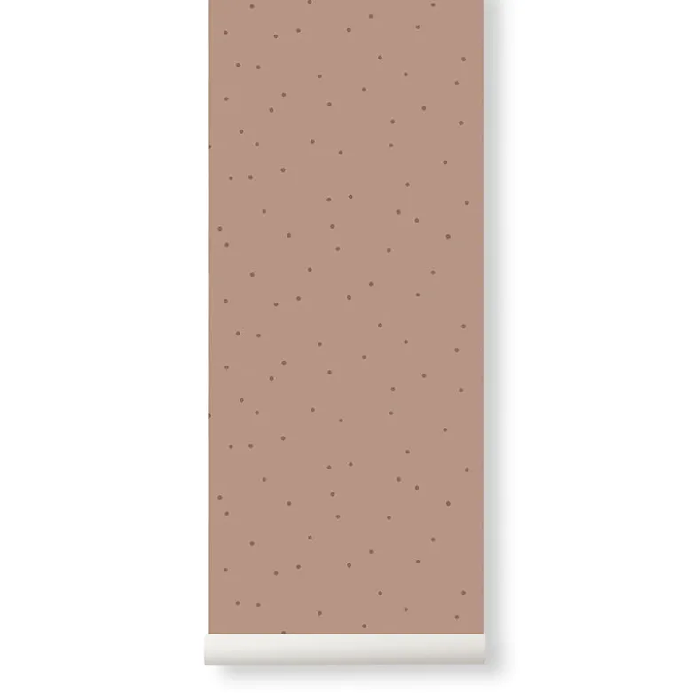 ferm Living Wallpaper, Dot - Dusty Rose