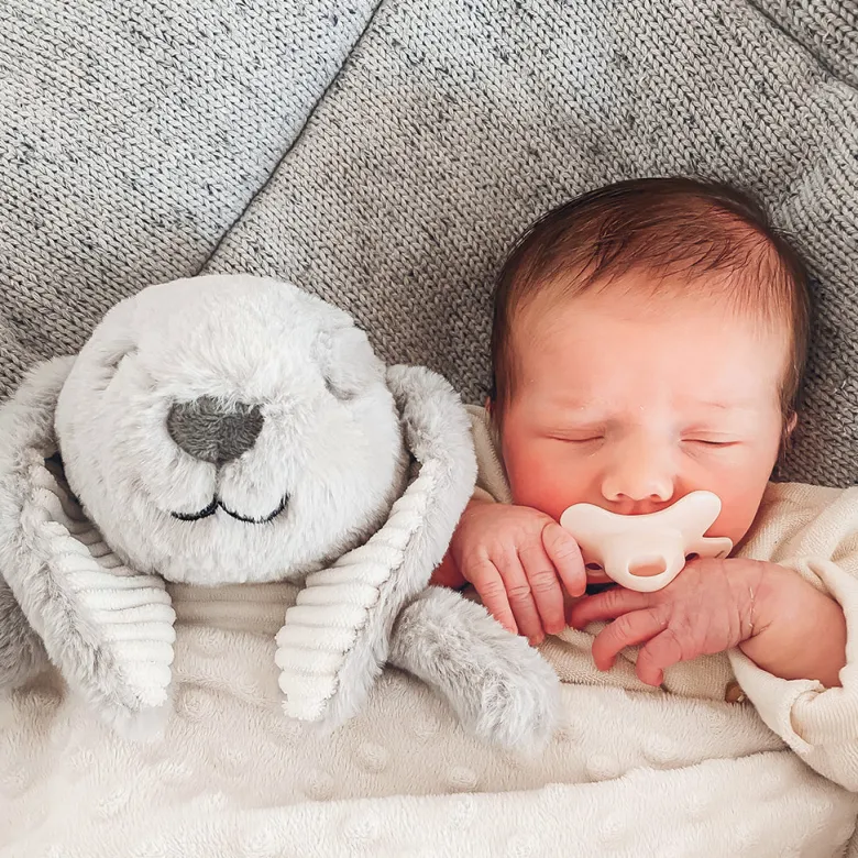 Flow Amsterdam Heartbeat Teddy Bear, Milo - Grey