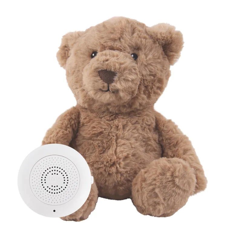 Flow Amsterdam Heartbeat Sound Teddy with Rechargeable Battery, Lou - Brown