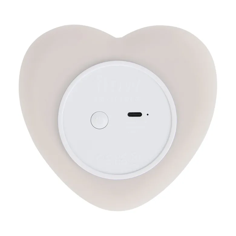 Flow Amsterdam Ruby Heart Night Lamp, Warm Gray