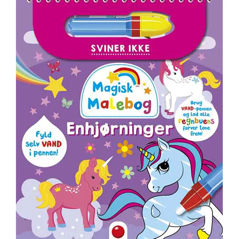 Forlaget Bolden, Magic Coloring Book, Paint with Water - Unicorns
