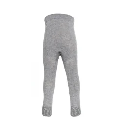 GoBabyGo Crawling Tights with Non-Slip Rubber Pads, Grey Melange