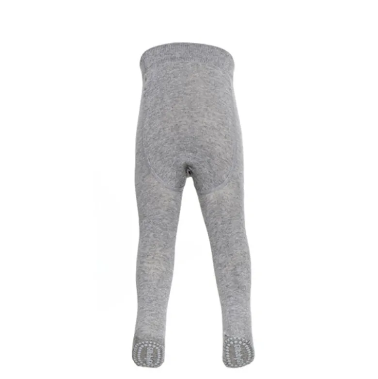 GoBabyGo Crawling Tights with Non-Slip Rubber Pads, Grey Melange