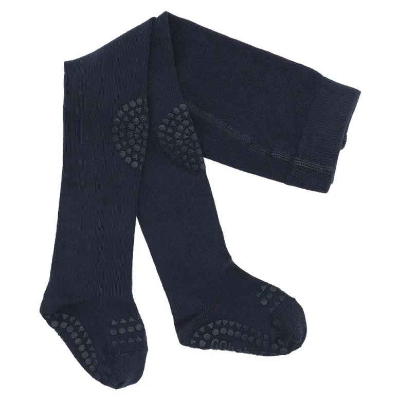 GoBabyGo Crawling Tights with Grips, Navy Blue