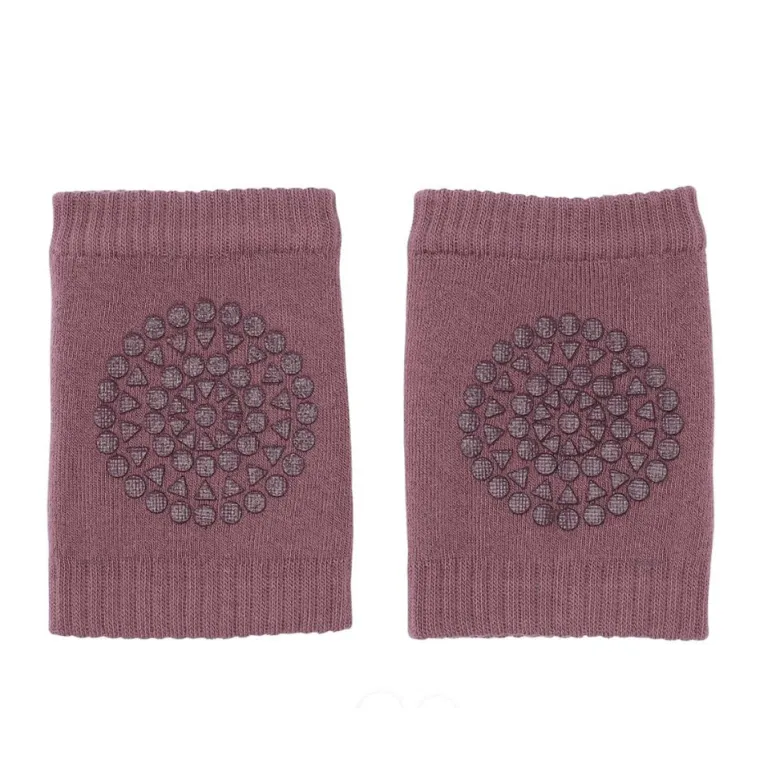 GoBabyGo Knee Pads with Rubber Dots, Misty Plum