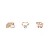 Great Pretenders 3 Finger Rings, Unicorn Rainbow