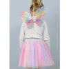 Great Pretenders Costume, Rainbow Butterfly Skirt with Wings and Wand - Size 4-6 Years