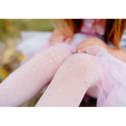 Great Pretenders Costume, Rhinestone Tights - Pink/Blue, Size 3-8 Years.