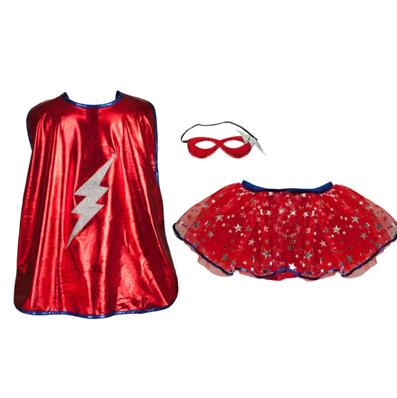 Great Pretenders Dress-Up Costume, Superhero Girl with Mask - Size 4-6 Years