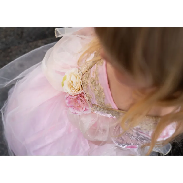 Great Pretenders Dress-Up Costume, Princess Dress Pink Rose - Size 3-6 Years
