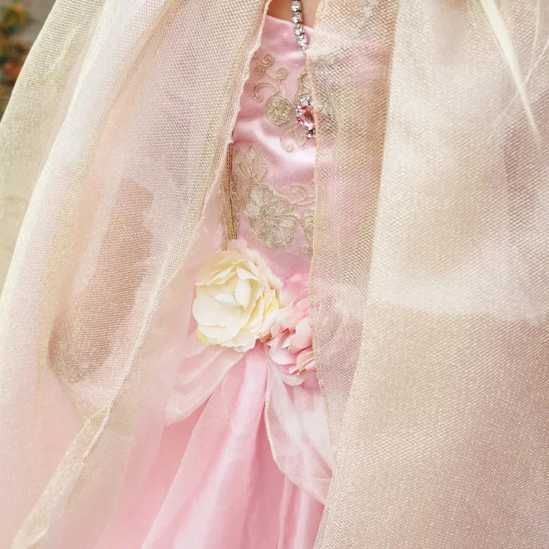 Great Pretenders Dress-Up Costume, Princess Dress Pink Rose - Size 3-6 Years