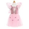 Great Pretenders Dress-Up Costume, Pink Butterfly Dress with Wings - Size US 5-7 Years