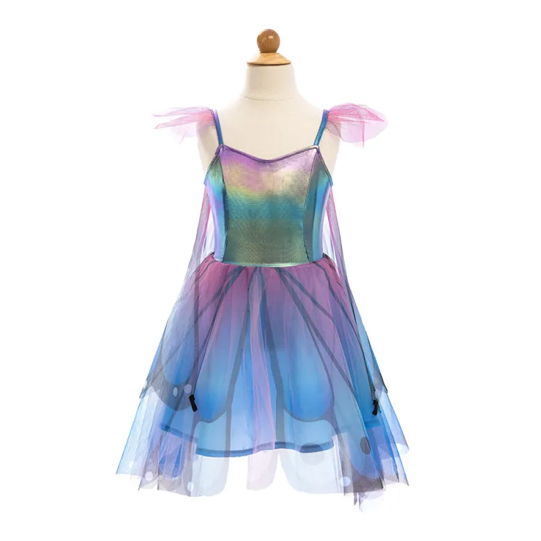 Great Pretenders Dress-Up Outfit, Blue/Purple Butterfly Dress with Wings - Size 2-6 Years