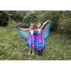 Great Pretenders Dress-Up Outfit, Blue/Purple Butterfly Dress with Wings - Size 2-6 Years