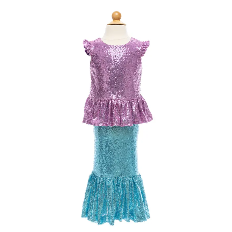 Great Pretenders Dress-Up Costume, Mermaid Skirt and Top, Sequins Sparkle - Size 5-6 Years