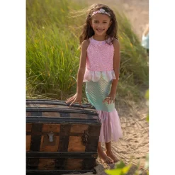 Great Pretenders Dress-up Costume, Mermaid Dress, Misty Pink - Size 3-8 Years