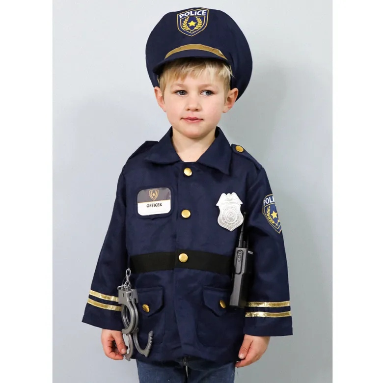 Great Pretenders Dress-Up Costume, Policeman with Hat and Accessories - Size 3-6 Years