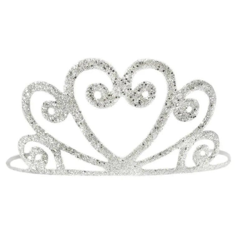 Great Pretenders Headband with Tiara, Silver Glitter