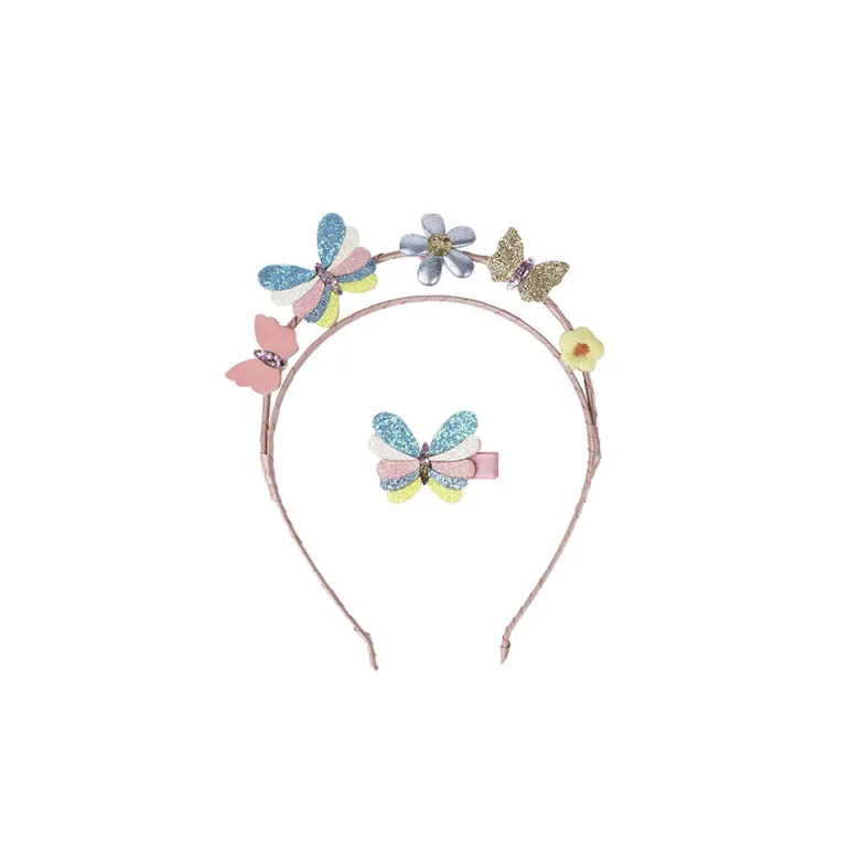 Great Pretenders Headband and Hair Clip, Butterflies for Days