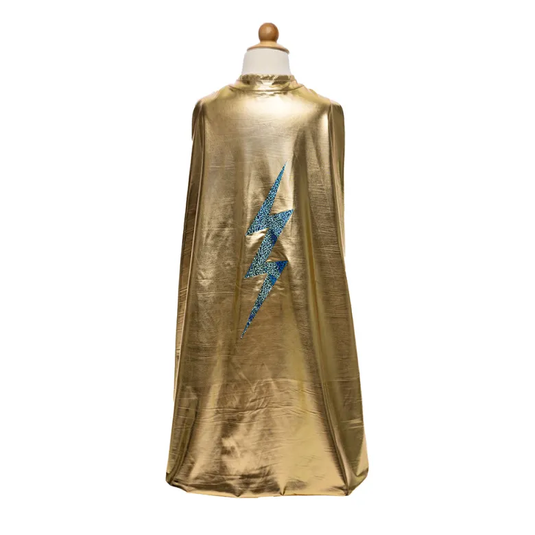 Great Pretenders Superhero Cape, Blue Lightning, Reversible - Size 5-6 Years