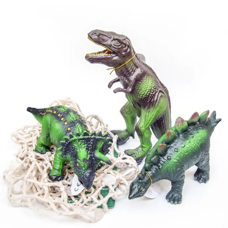 Green Rubber Toys Natural Rubber Animals, Dino