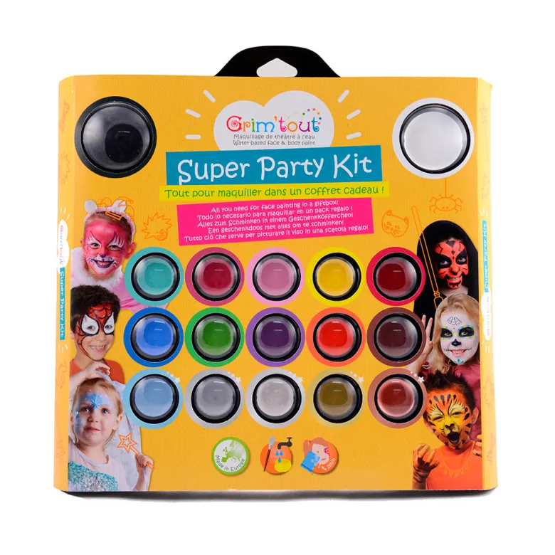 Grim Tout Face Paint, Super Party Kids - 17 Colors