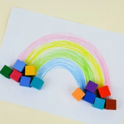 Haku Yoka, Square Crayons - Rainbow Colors