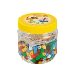 Hama Maxi Beads and Bead Plate in Tub, Yellow - 400 Beads
