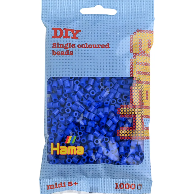 Hama Midi Beads in Bag, Blue - 1000 Pieces