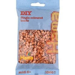 Hama Midi Beads in Bag, Light Brown - 1000 pcs