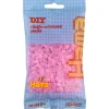 Hama Midi Beads in Bag, Transparent Pink - 1000 pcs