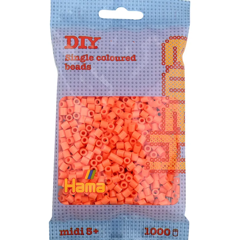 Hama Midi Beads in Pouch, Apricot - 1000 Pieces