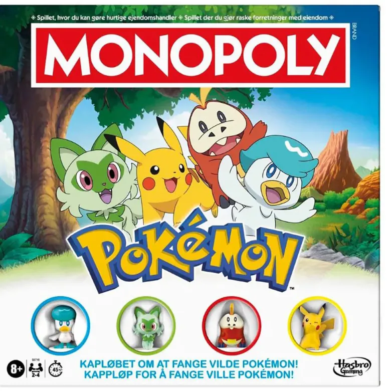 Hasbro Game, Monopoly Pokémon DK/NO