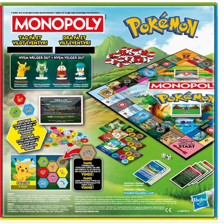 Hasbro Game, Monopoly Pokémon DK/NO