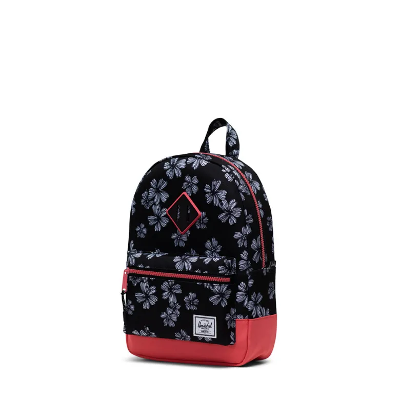 Herschel Heritage Kids Backpack, Small – Sketch Bloom/Calypspo Coral